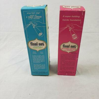 Vintage Final Net Invisible Hair Net and Setting Lotion with Texturex - Unused