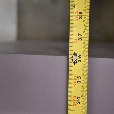 Open Wood Cabinet Purple w/ White Legs, 36"x 31 1/2"x15"