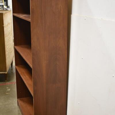 Tall Sauder Wood Bookcase Adjustable Shelves, Good Condition,60" Tall 12 " Deep