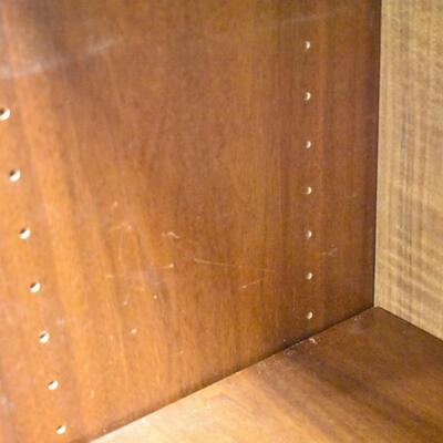 Tall Sauder Wood Bookcase Adjustable Shelves, Good Condition,60" Tall 12 " Deep