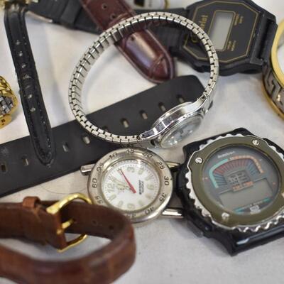 Watches: Various Brands/Styles, Some Broken, UNTESTED