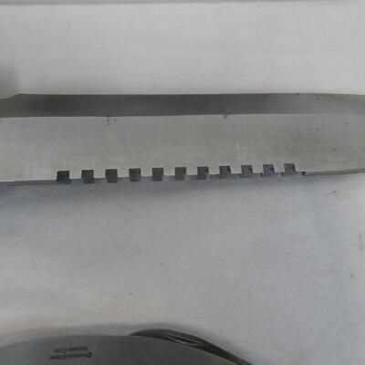 Survival Knife 13.5" - 8" Blade Hollow Handle w/ Compass, Corkscrew Pocket Knife