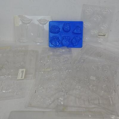 13 Candy Molds 1 Jello Mold: Monsters Inc, Valentines, Easter, Cupcakes, Temples