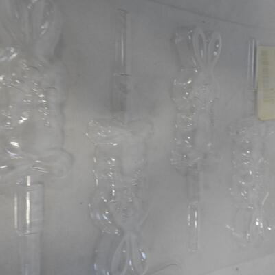 13 Candy Molds 1 Jello Mold: Monsters Inc, Valentines, Easter, Cupcakes, Temples
