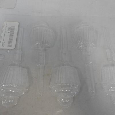 13 Candy Molds 1 Jello Mold: Monsters Inc, Valentines, Easter, Cupcakes, Temples