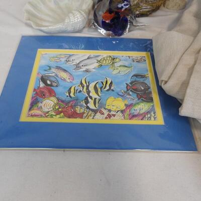 Home Decor/Iron: Seashells, Soap  Dispenser, Shower Curtain, Fish, Bath Sign