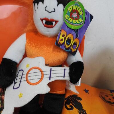 Fall/Halloween Lot: Tablecloths, Masks, Costume Accessories, Stuffed Toy