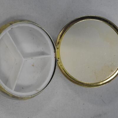 Vintage/Victorian Lot: Cameo, Pill Box, Pin/Pendant - Costume Jewelry