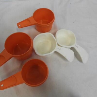 Kitchen Lot: Crate & Barrel, Tupperware, Spice Storage Shelves, Wood Recipe Box