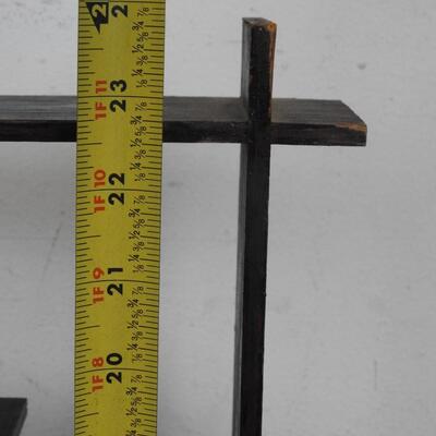 Lightweight Wooden Wall Shelf, Square 24" x 24" x 3.25" Vintage