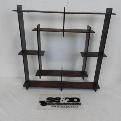 Lightweight Wooden Wall Shelf, Square 24" x 24" x 3.25" Vintage