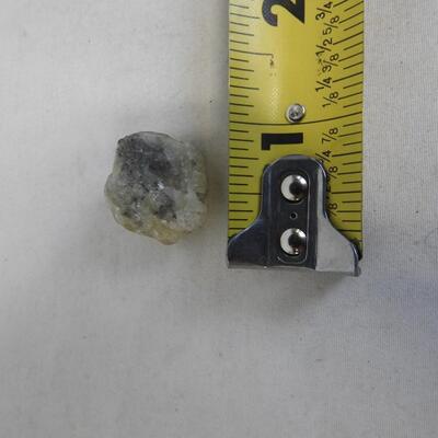 Stone with Blue Pouch. Possible Raw Gemstone