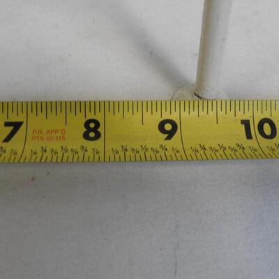 Metal/White Stand For Magazines/Newspaper/Phone, 21 3/4x9 1/2x6 1/2-VINTAGE