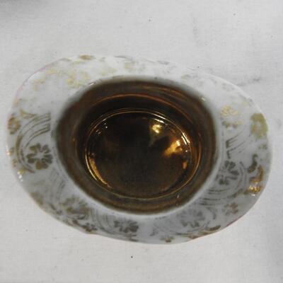 Victorian Style Decor: Oil Lamp, Vases, Plates, Bell, Lot Includes Some VINTAGE