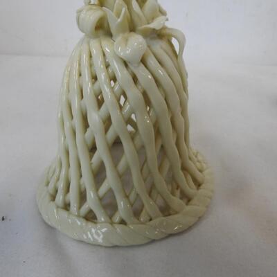 Victorian Style Decor: Oil Lamp, Vases, Plates, Bell, Lot Includes Some VINTAGE