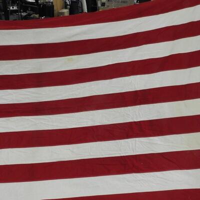USA Flag, 9ft x 4.5ft, Rivets For Hanging, Has Spots-See Pictures