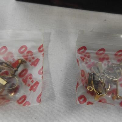 11 Pairs Of Earrings, Clip - On Costume Jewelry