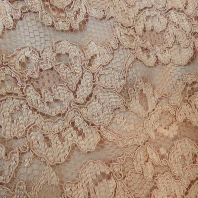 Pink Lace Button Down Top & Skirt, Size 8, Beaded Neckline - VINTAGE