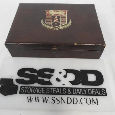 Men's Jewelry Box & Various Jewelry, Pocket Watch, Cuff Links, Ring, Watch