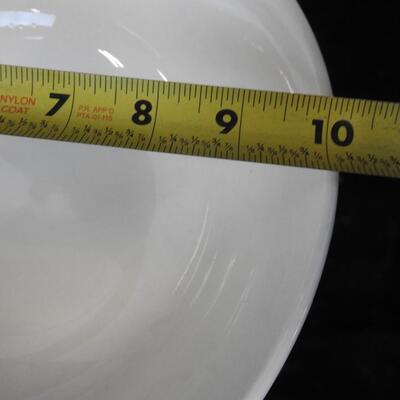 Gibson White Glass Bowl W/6 Vintage Hazel Atlas Clear Glass Snack Trays