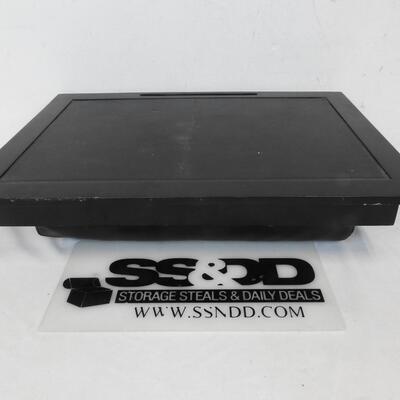 Lap Desk w/ Storage Space Under Lid & Padding On Bottom, Black
