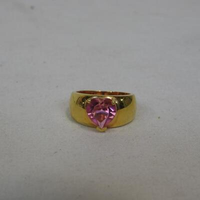 4 pc Gold Filled Jewelry Lot: 1 ring size 10, 2 rings size 8, 1 child bracelet