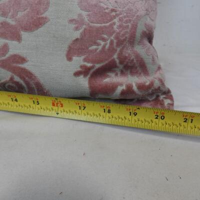 3 Home Decor Throw Pillows: Brown Furry, Pink, & Pink/Copper Sequins
