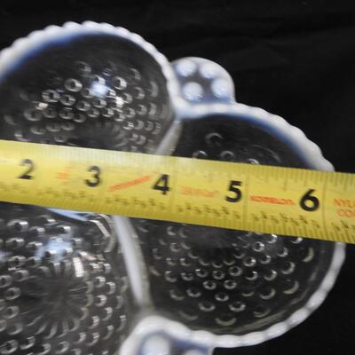 White Dishes/Decor Lot: Canisters, Vase, Tray,Section Serving Dish, Some VINTAGE