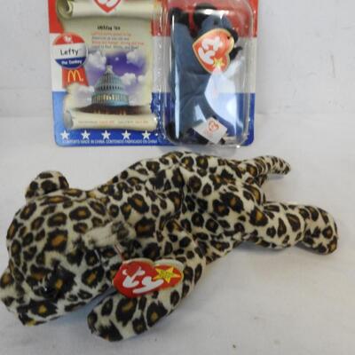 Stuffed Animals: Ty "Lefty", "Freckles" "Stardust",Owls,Turtle,Dalmatian,Unicorn