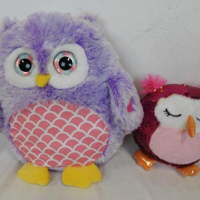 Stuffed Animals: Ty "Lefty", "Freckles" "Stardust",Owls,Turtle,Dalmatian,Unicorn