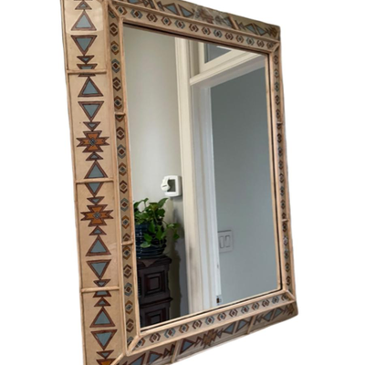 Aztec Ceramic 24" x 32" Framed Mirror - PY11660