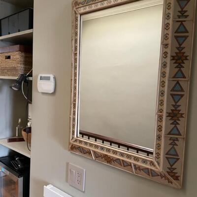 Aztec Ceramic 24" x 32" Framed Mirror - PY11660