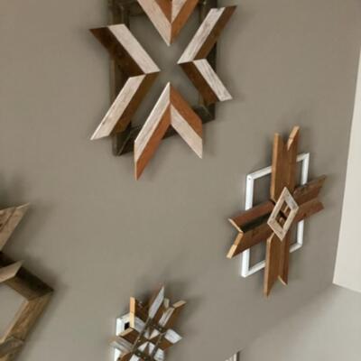West Elm Display Wood Stars   PY11658