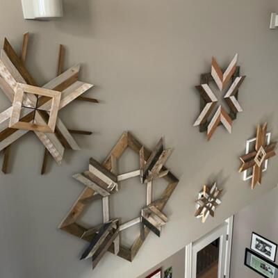West Elm Display Wood Stars   PY11658