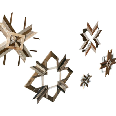West Elm Display Wood Stars   PY11658