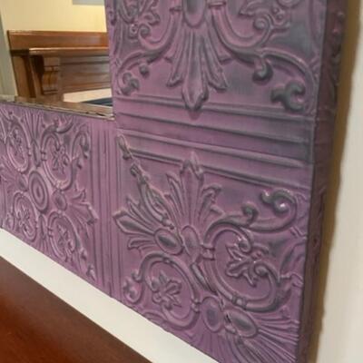 Purple Tin Framed Wall Mirror - PY11650