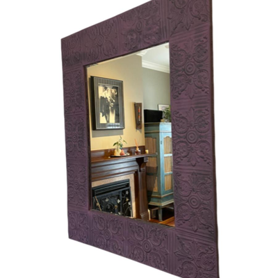 Purple Tin Framed Wall Mirror - PY11650