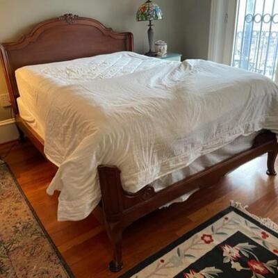 John Widdicomb Full Size Dark Maple Stain Bed Frame With Headboard - PY11647