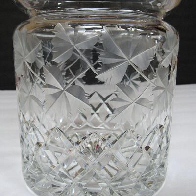 Cut Glass Cracker Jar, Unmarked