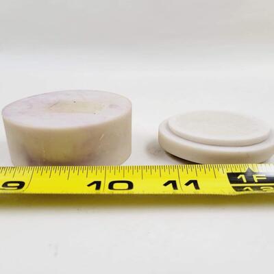 SMALL STONE TRINKET BOX W/ SWAN