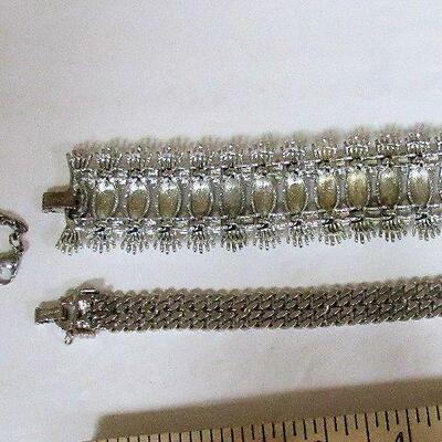Sarah Coventry Silvertone Bracelet, Goldette NY Multi Strand Bracelet, Necklace