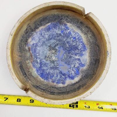 FANTONI HANDMADE ITALIAN INDIGO BLUE ASH TRAY - SIGNED