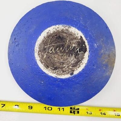 FANTONI HANDMADE ITALIAN INDIGO BLUE ASH TRAY - SIGNED