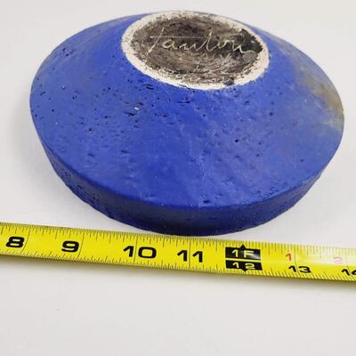 FANTONI HANDMADE ITALIAN INDIGO BLUE ASH TRAY - SIGNED