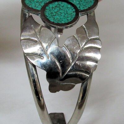 Vintage Cuff Bracelet, Marked Mexico Alpaca