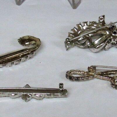 Vintage Rhinestone Pins and Hair Pin