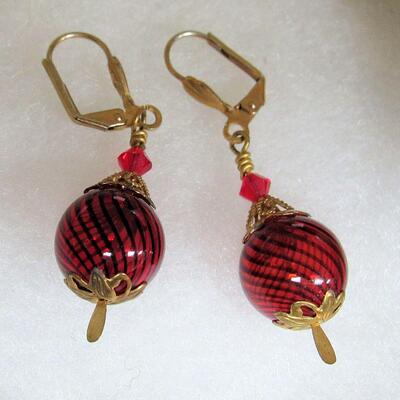 Glass Earrings Are Attributed to Swarvoski, Hand Made Enamel Pin, More, Modern Mixed Lot