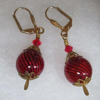 Glass Earrings Are Attributed to Swarvoski, Hand Made Enamel Pin, More, Modern Mixed Lot