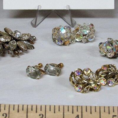 Lot of Rhinestone Jewelry, All Need a Good Cleaning