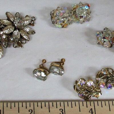 Lot of Rhinestone Jewelry, All Need a Good Cleaning